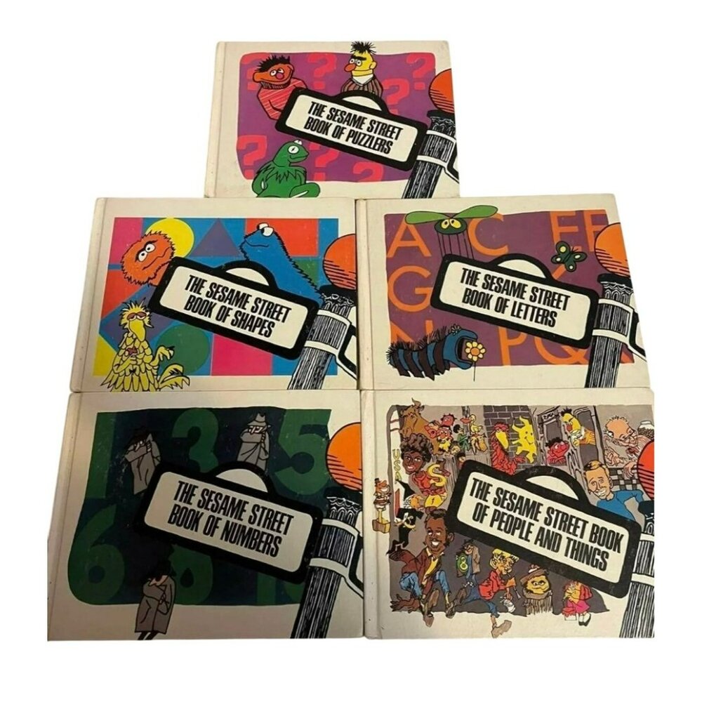 Vintage The Sesame Street Book of Series Set of 5 1970's